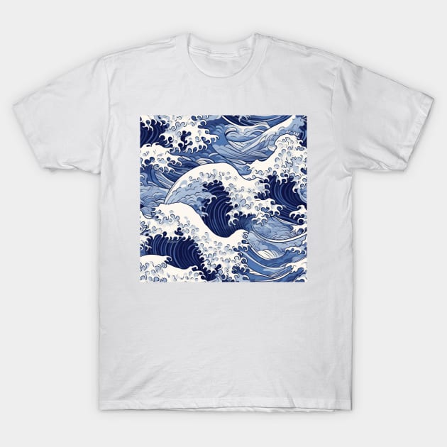 Ephemeral Crests: Hokusai Waves Reimagined T-Shirt by star trek fanart and more